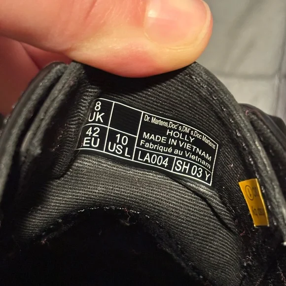 DR. MARTENS Women’s Black Leather Holly Platform Loafer Shoes Size 10 - Picture 6 of 9